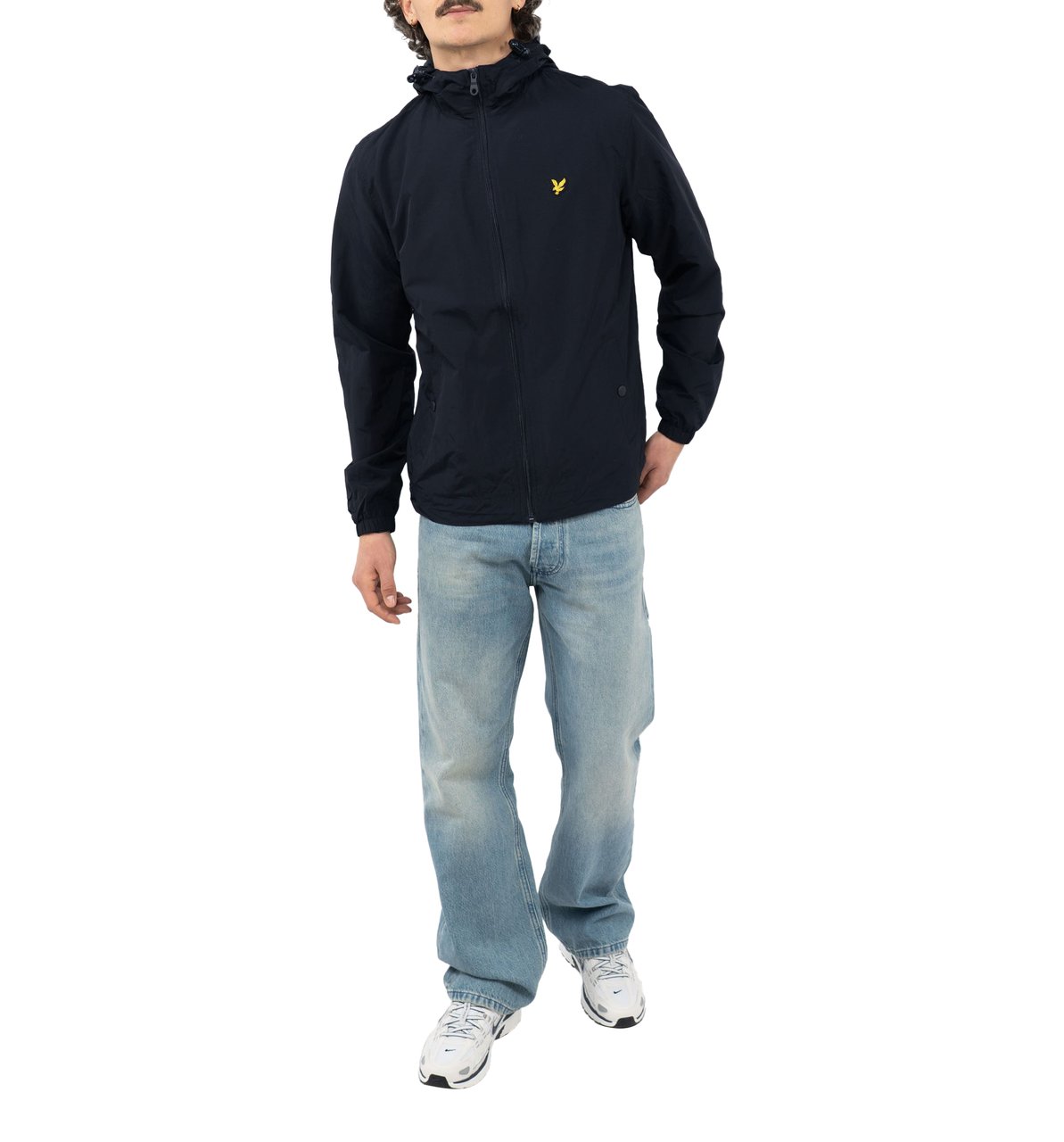 Lyle & Scott Zip Through Hooded Jas Blauw