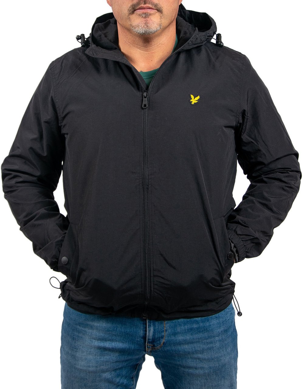 Lyle & Scott Zip Through Hooded Jacket Zwart