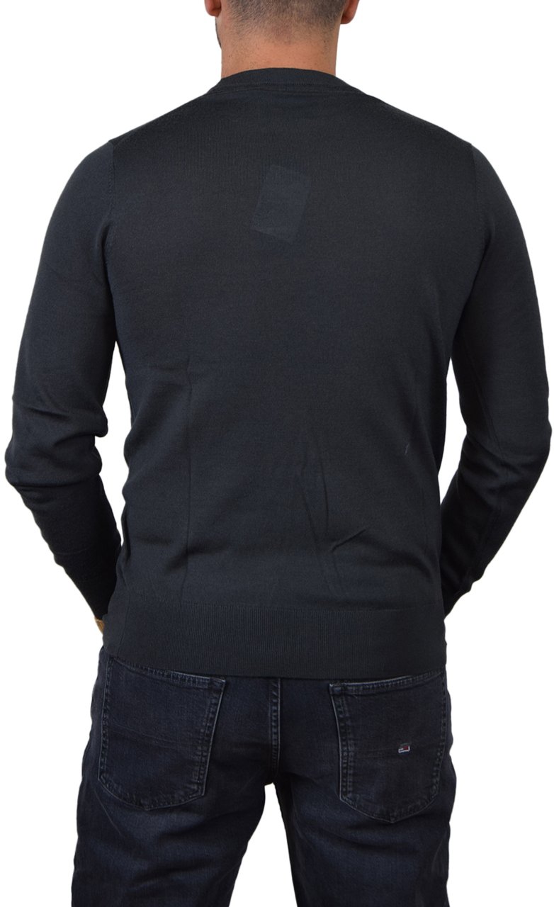 Lyle & Scott Tonal Eagle Merino Crew Neck Jumper Grijs