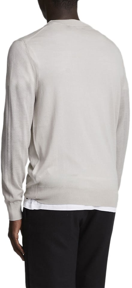 Lyle & Scott Tonal Eagle Merino Crew Neck Jumper Beige