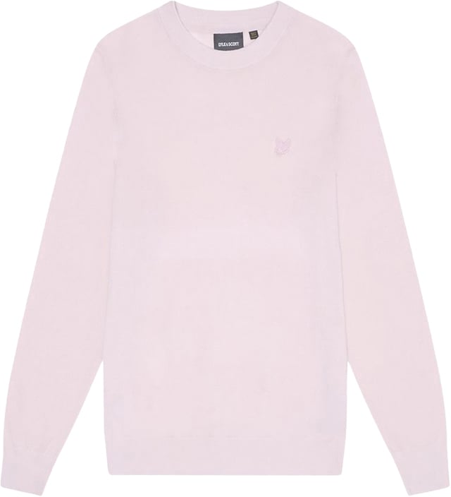 Lyle & Scott Tonal Eagle Merino Crew Neck Jumper Roze