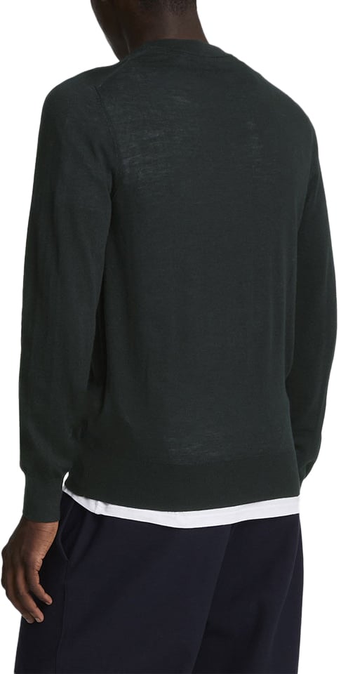 Lyle & Scott Tonal Eagle Merino Crew Neck Jumper Zwart