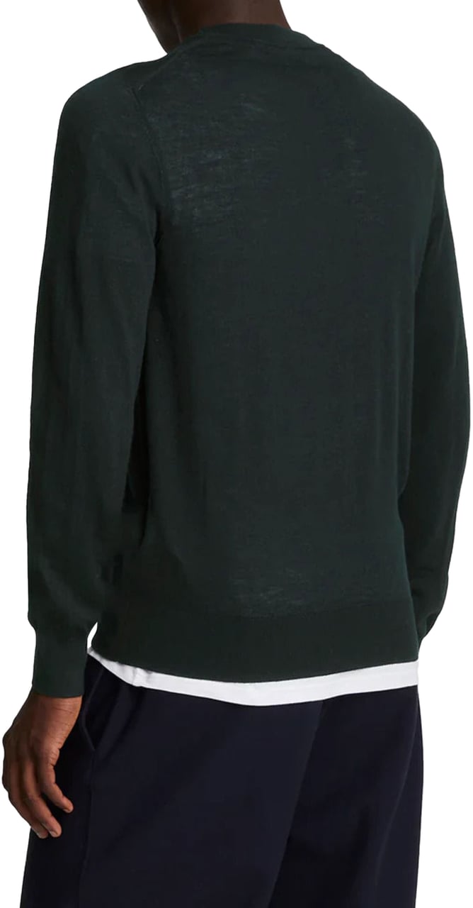 Lyle & Scott Lyle&scott Tonal Eagle Merino Truien Zwart Kn2121vc Zwart