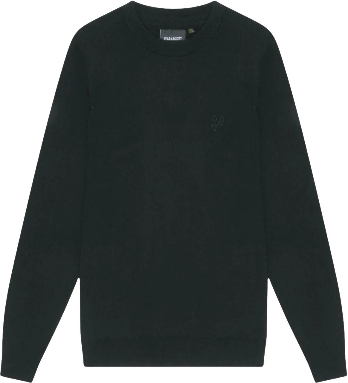 Lyle & Scott Lyle&scott Tonal Eagle Merino Truien Zwart Kn2121vc Zwart
