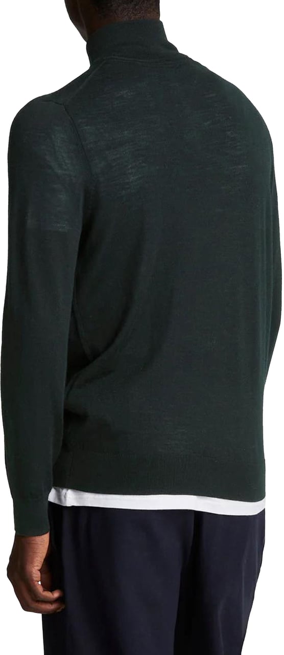 Lyle & Scott Lyle&scott Tonal Eagle Merino Quarter Zip Jumper Truien Zwart Kn2122vc Zwart