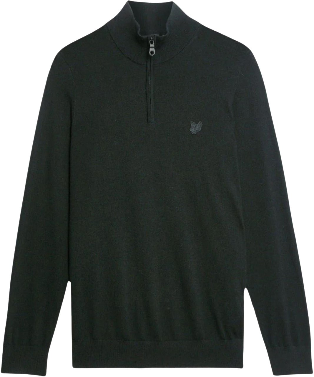 Lyle & Scott Lyle&scott Tonal Eagle Merino Quarter Zip Jumper Truien Zwart Kn2122vc Zwart