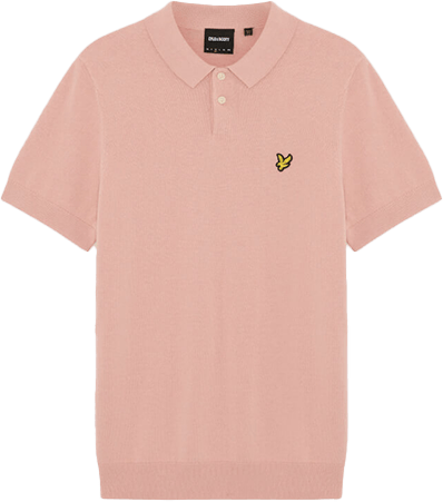 Lyle & Scott Lyle & Scott Cotton Short Sleeve Knitted Polo Roze
