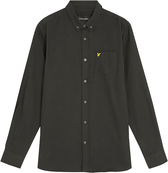 Lyle & Scott Lyle & Scott Plain Flannel Shirt Groen