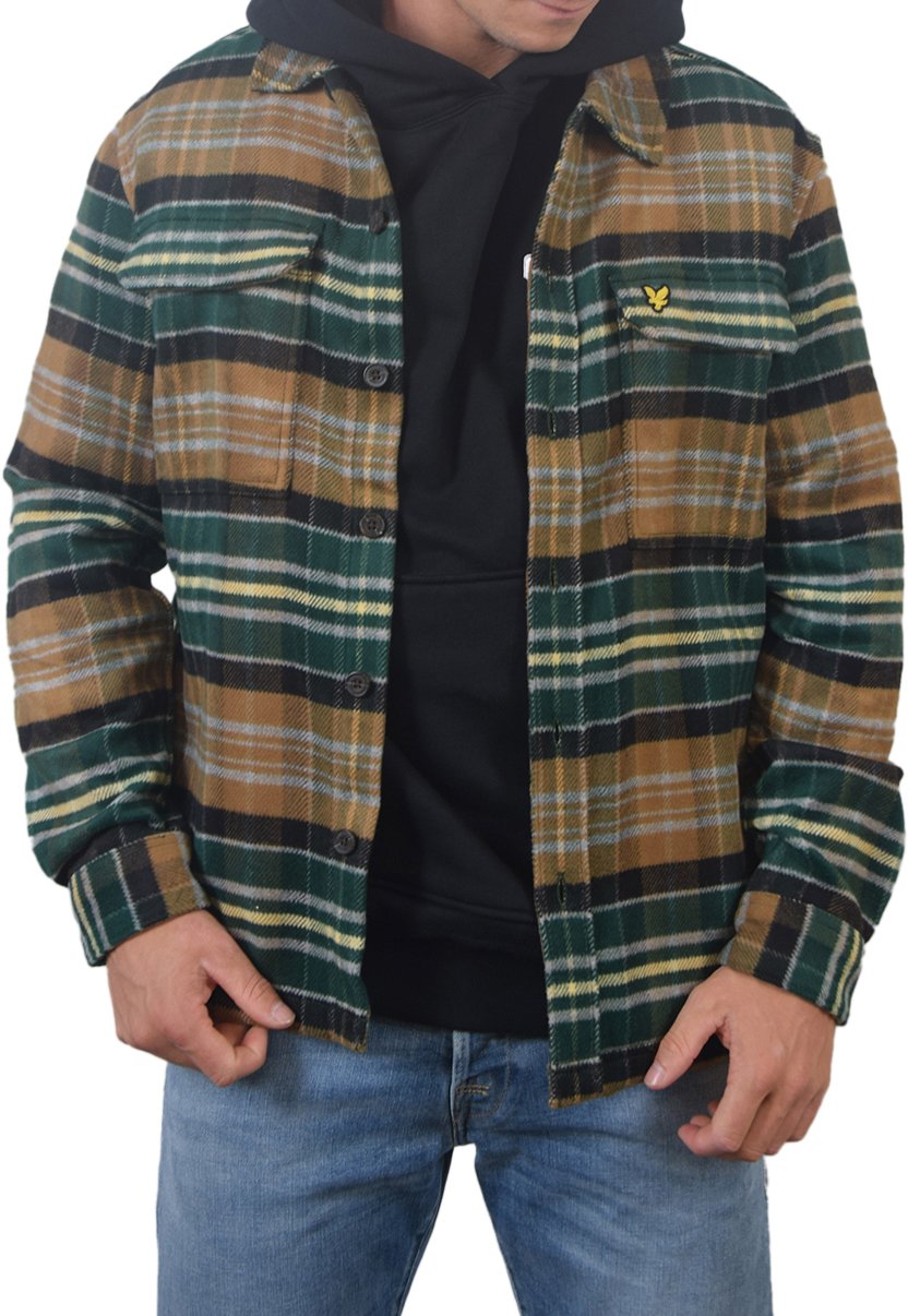 Lyle & Scott Check Flannel Overshirt Groen