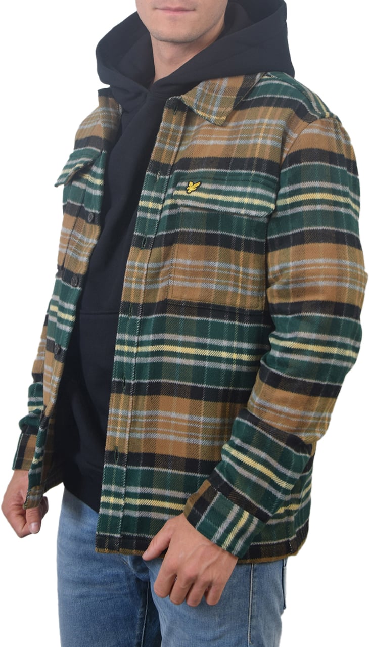 Lyle & Scott Check Flannel Overshirt Groen