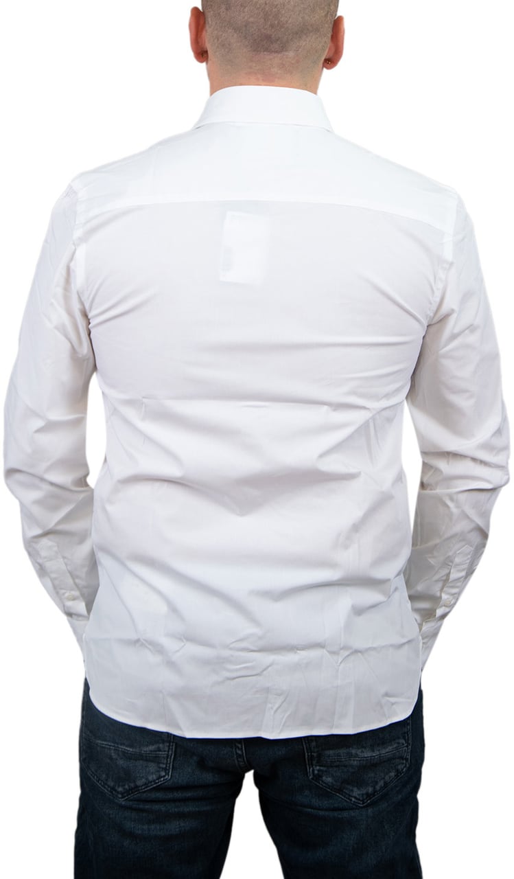 Lyle & Scott Tonal Eagle Easy Care Poplin Shirt Wit