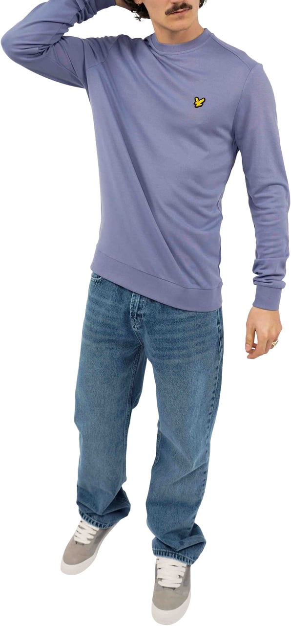 Lyle & Scott Crew Neck Fly Trui Blauw