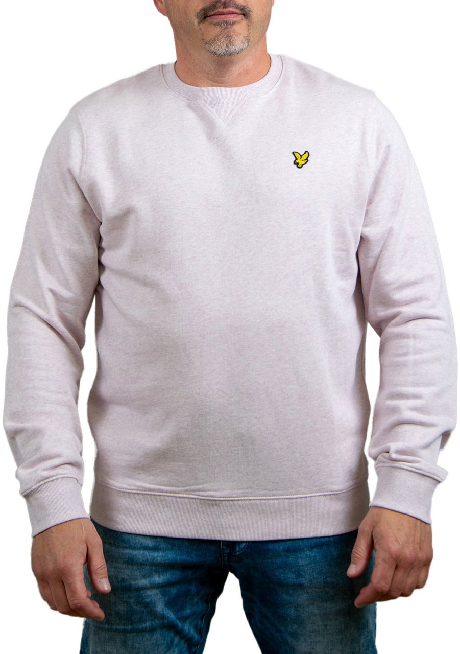 Lyle & Scott Heathered Crew Neck Sweatshirt Roze