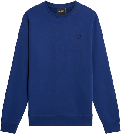 Lyle & Scott Lyle & Scott Superfine Crew Neck Sweatshirt Blauw