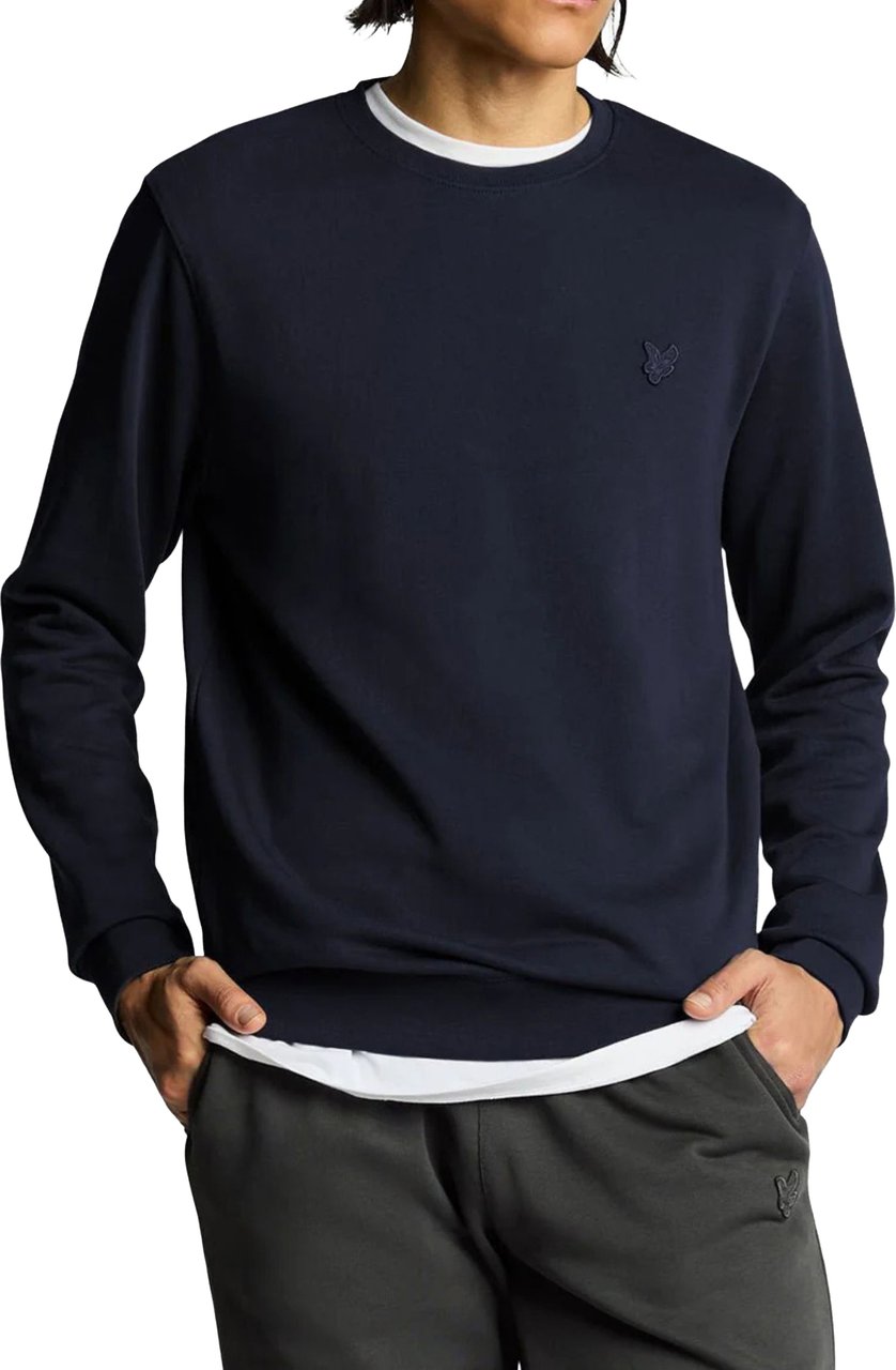 Lyle & Scott Lyle&scott Superfine Crew Neck Sweaters Donkerblauw Ml2255ton Blauw
