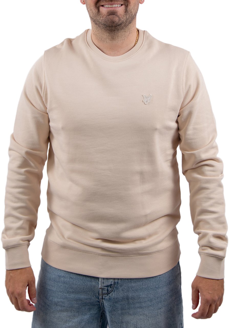 Lyle & Scott Superfine Crew Neck Sweatshirt Beige