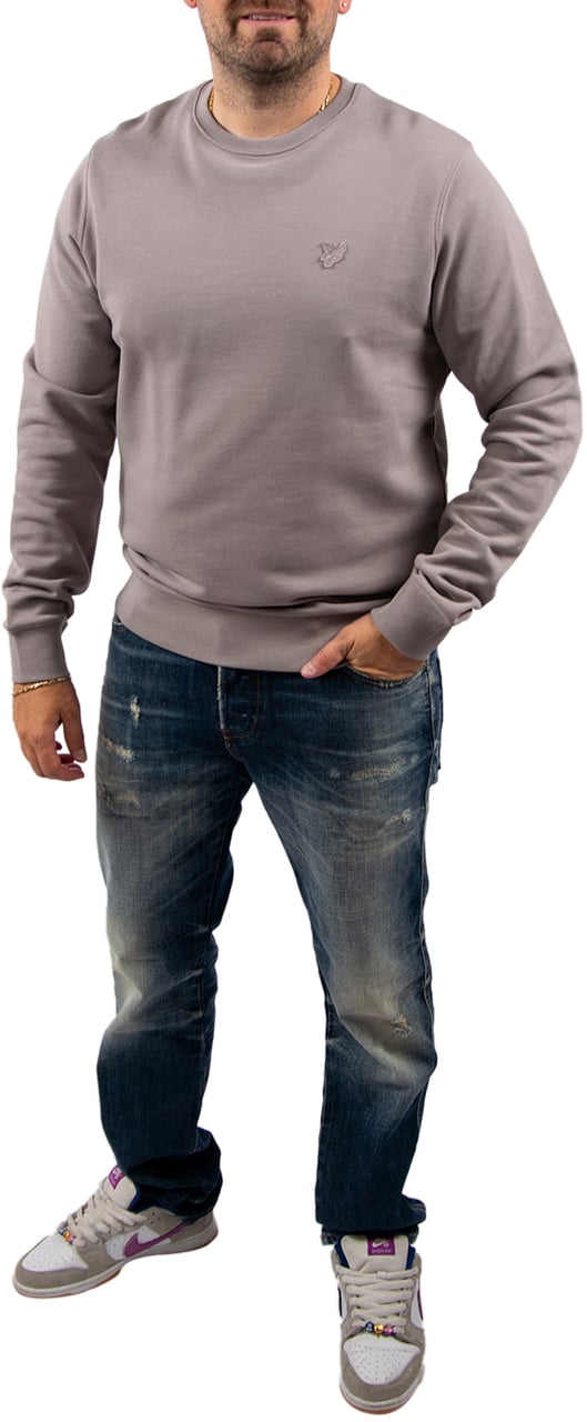 Lyle & Scott Superfine Crew Neck Sweatshirt Grijs