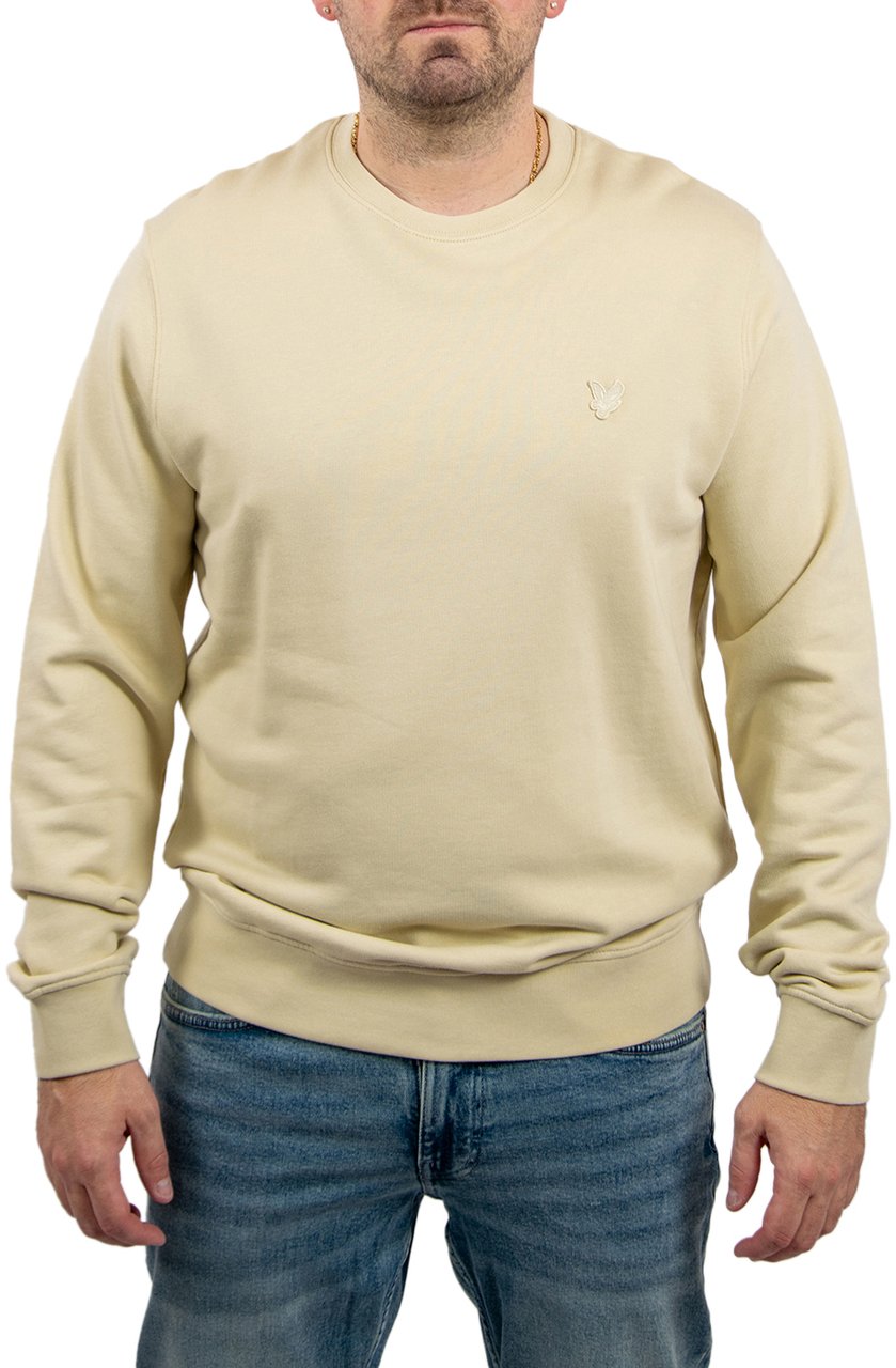 Lyle & Scott Superfine Crew Neck Sweatshirt Beige