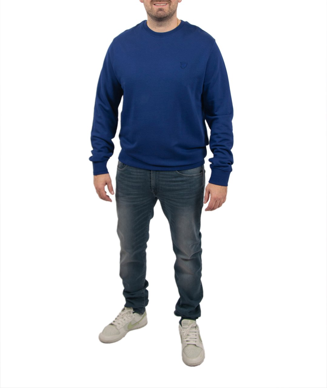 Lyle & Scott Superfine Crew Neck Sweatshirt Blauw
