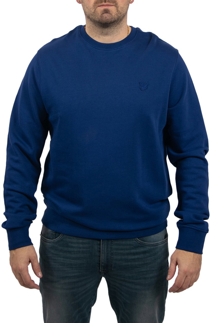 Lyle & Scott Superfine Crew Neck Sweatshirt Blauw