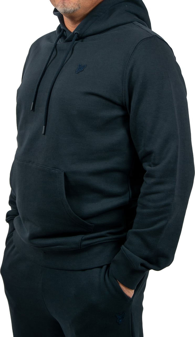 Lyle & Scott Superfine Pullover Hoodie Blauw