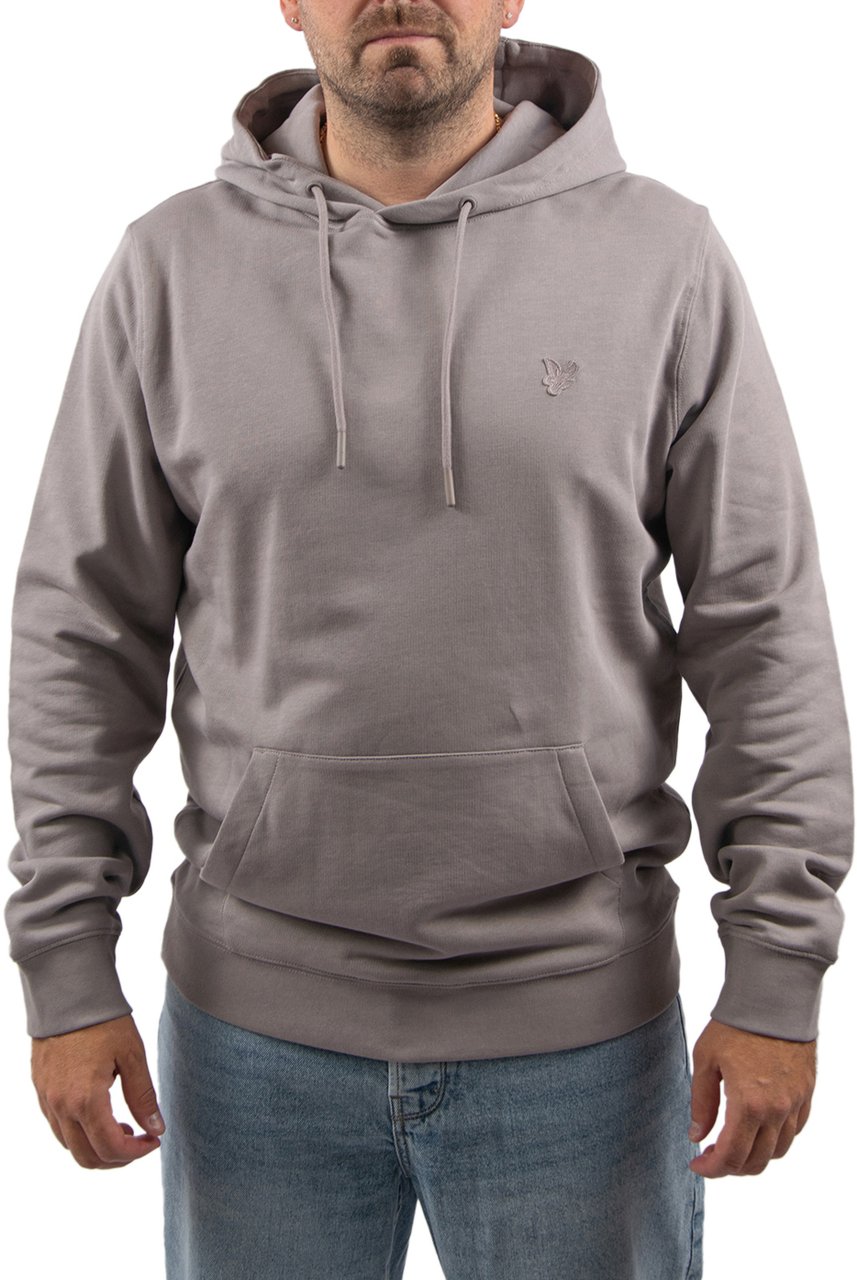 Lyle & Scott Superfine Pullover Hoodie Grijs