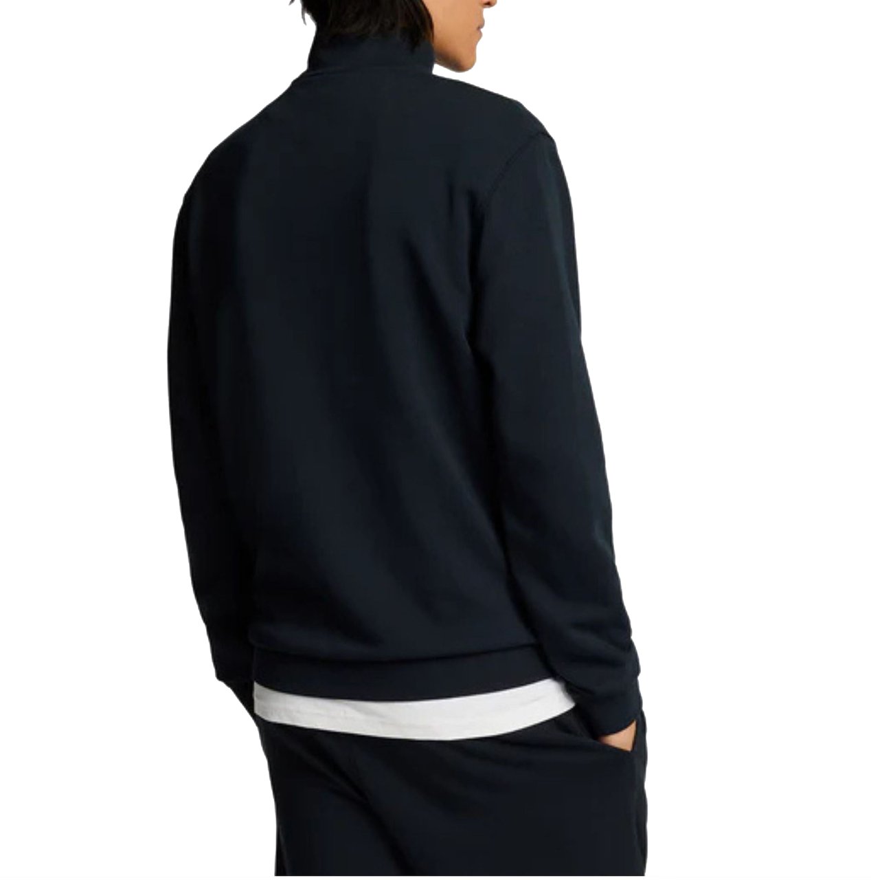 Lyle & Scott Lyle&scott Superfine Quarter Zip Sweaters Donkerblauw Ml2258ton Blauw