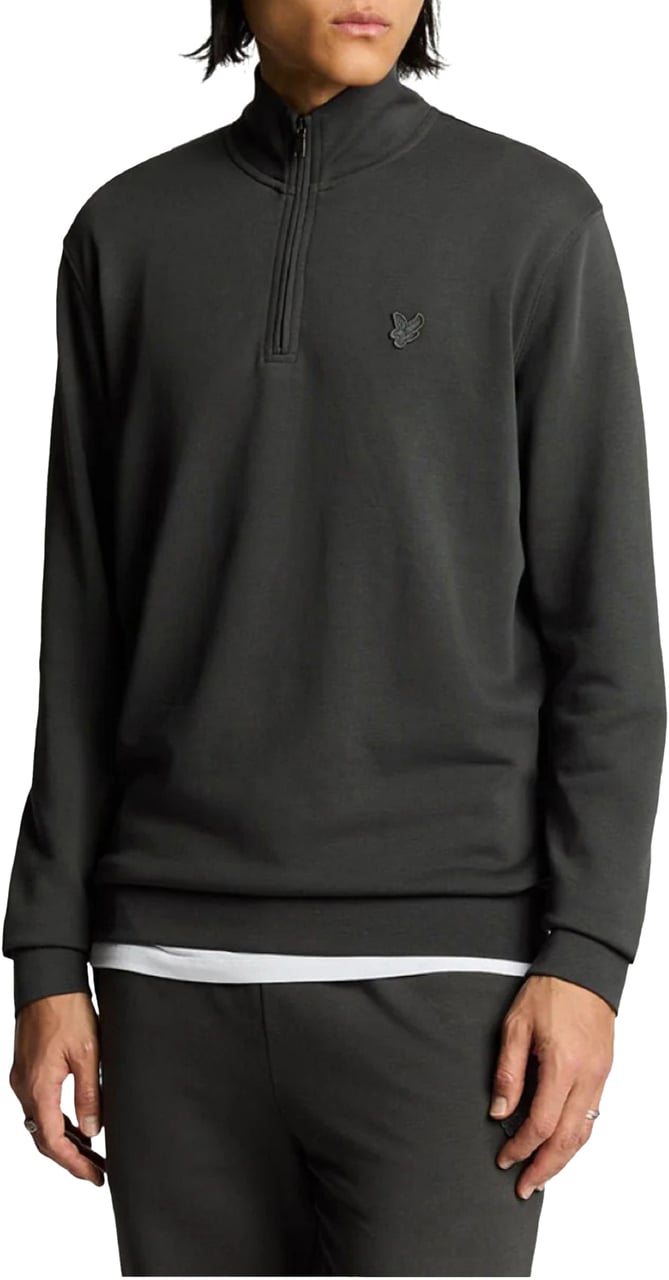 Lyle & Scott Lyle&scott Superfine Quarter Zip Sweaters Donkergrijs Ml2258ton Grijs