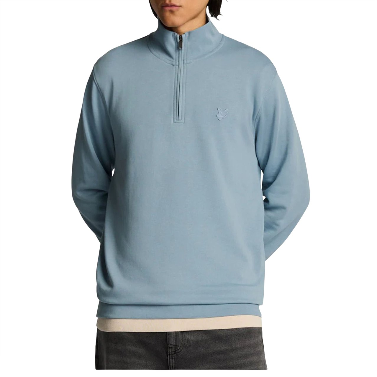 Lyle & Scott Lyle&scott Superfine Quarter Zip Sweaters Lichtblauw Ml2258ton Blauw