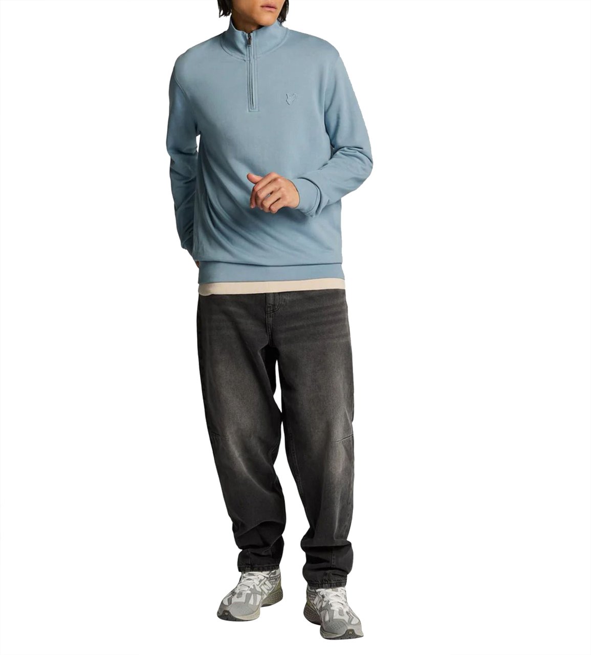 Lyle & Scott Lyle&scott Superfine Quarter Zip Sweaters Lichtblauw Ml2258ton Blauw