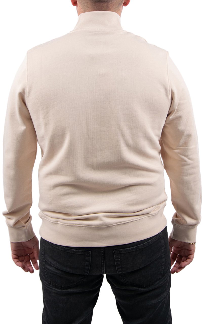 Lyle & Scott Superfine Quarter Zip Sweatshirt Beige