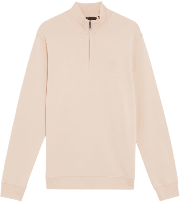 Lyle & Scott Superfine Quarter Zip Sweatshirt Beige