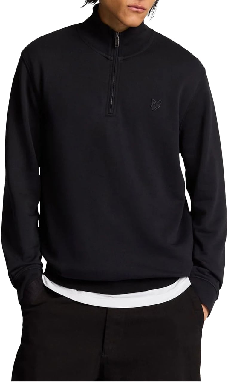 Lyle & Scott Lyle&scott Superfine Quarter Zip Sweaters Zwart Ml2258ton Zwart