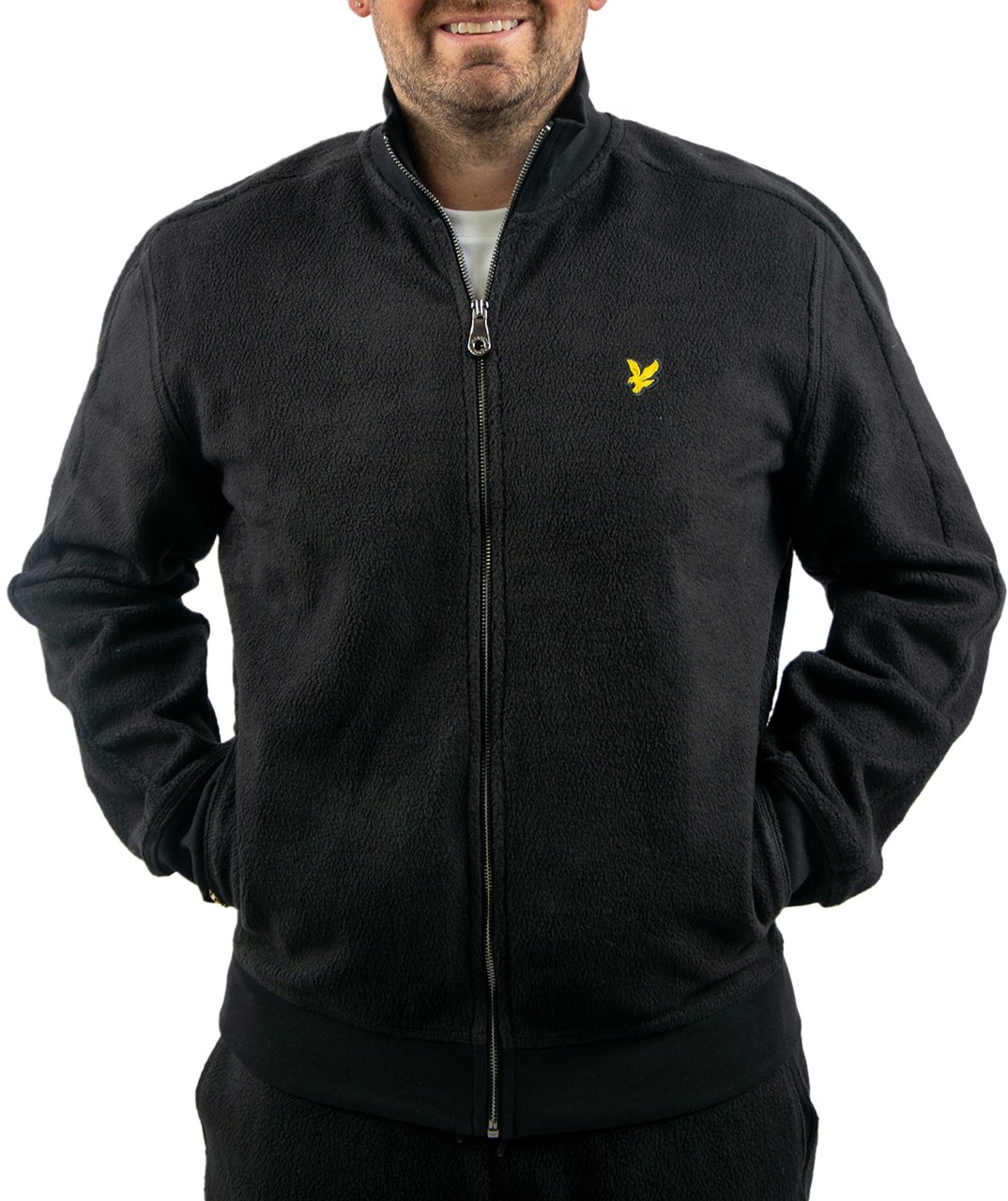 Lyle & Scott Polar Fleece Track Jacket Zwart
