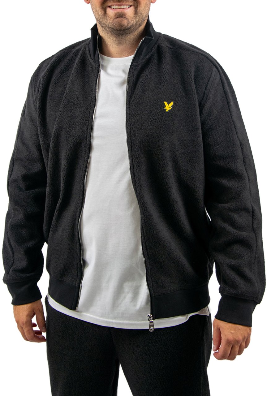 Lyle & Scott Polar Fleece Track Jacket Zwart