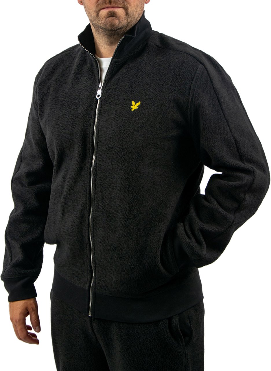 Lyle & Scott Polar Fleece Track Jacket Zwart