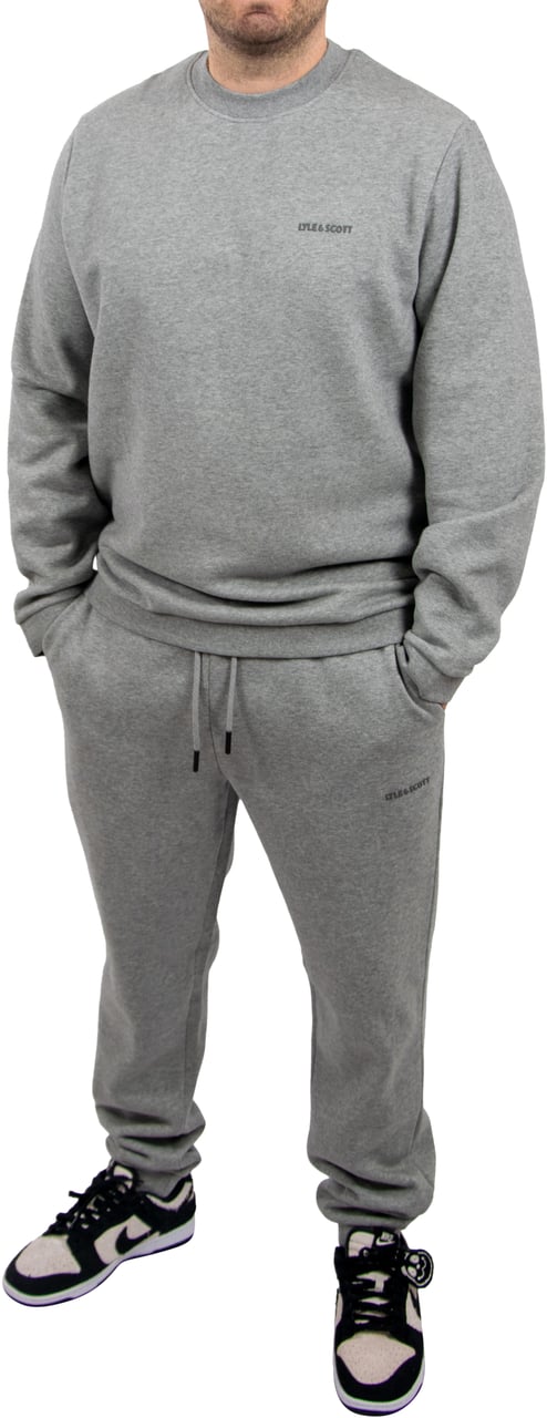 Lyle & Scott Lyle & Scott Logo Brushback Cuffed Jogger Grijs