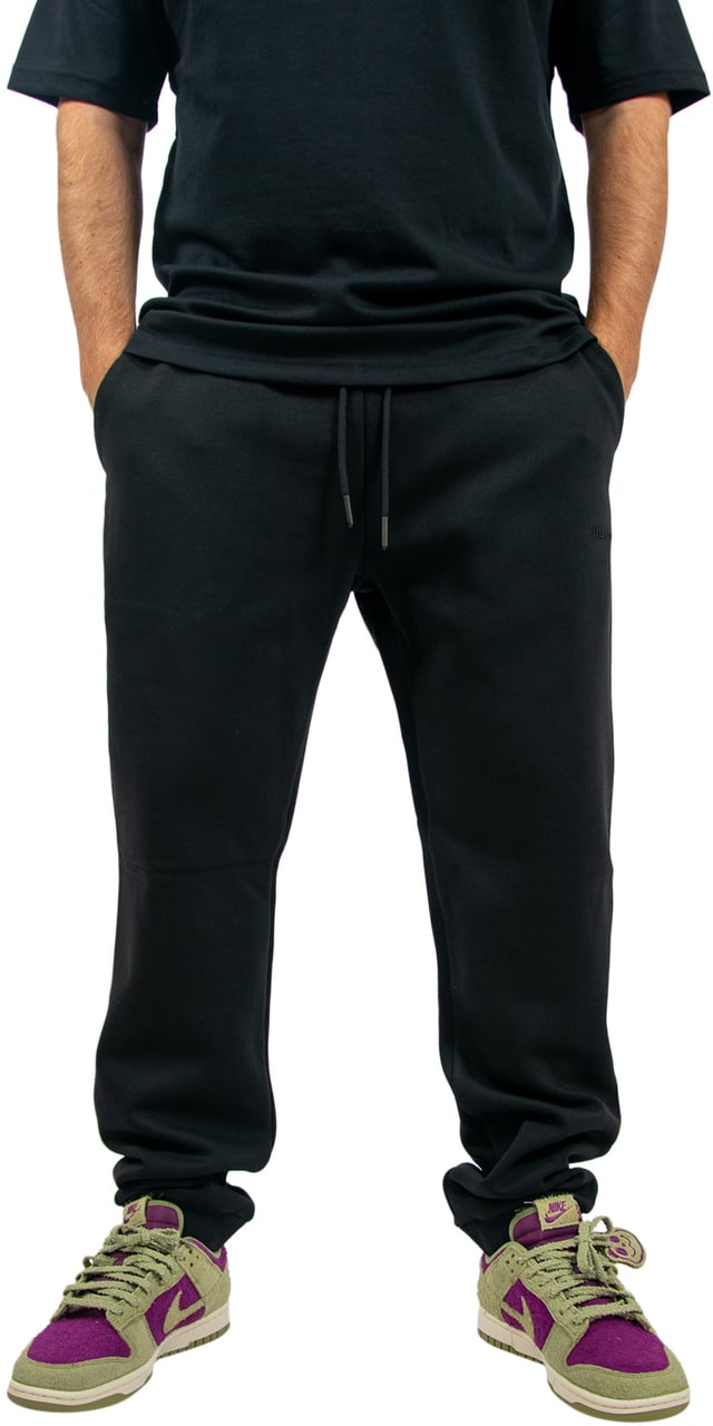 Lyle & Scott Logo Brushback Cuffed Jogger Zwart
