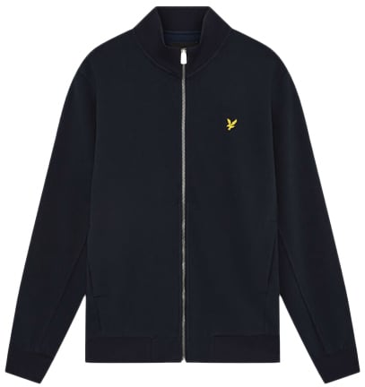 Lyle & Scott Pique Zip Through Track Jacket Blauw