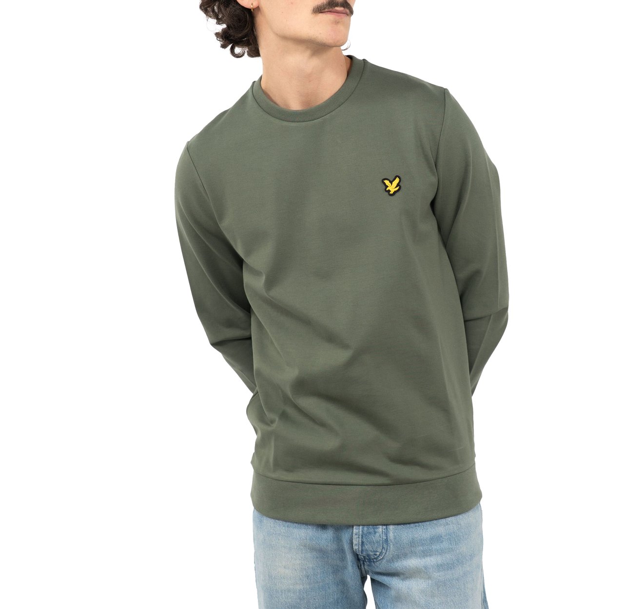 Lyle & Scott Crew Neck Fly Fleece Sweater Groen