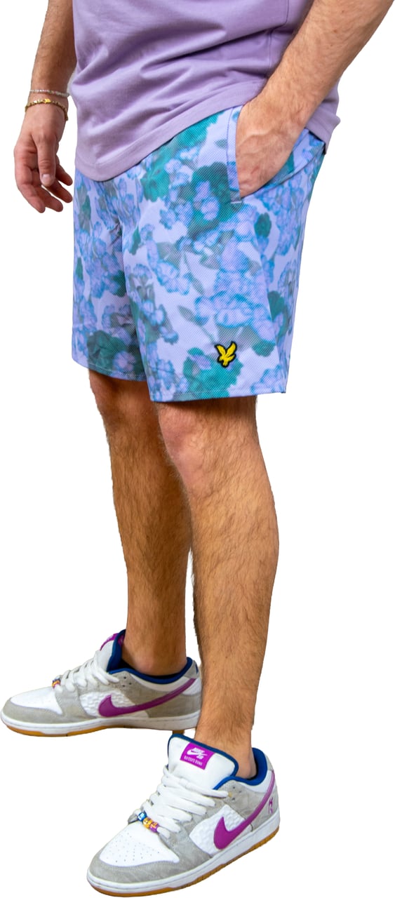 Lyle & Scott Lyle & Scott Digital Floral Print Floral Short Paars