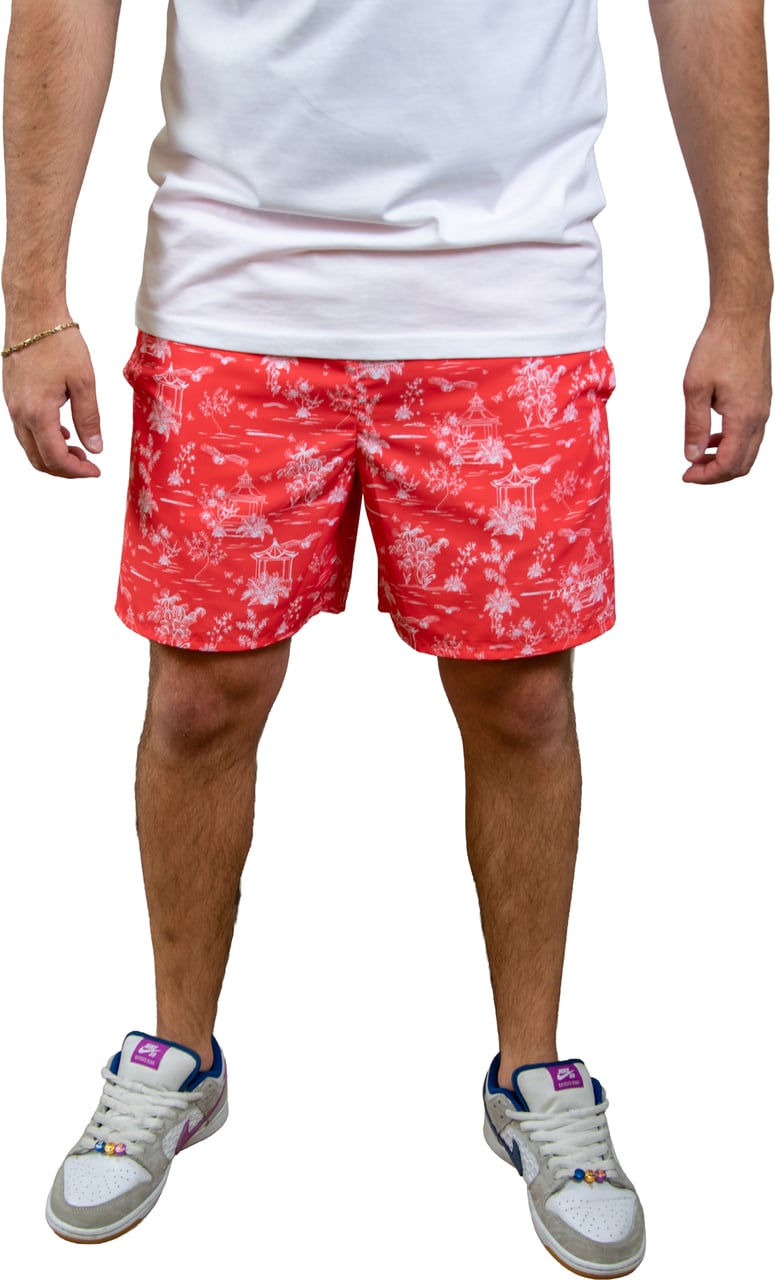 Lyle & Scott Lyle & Scott Botanical Garden Print Swimshort Rood