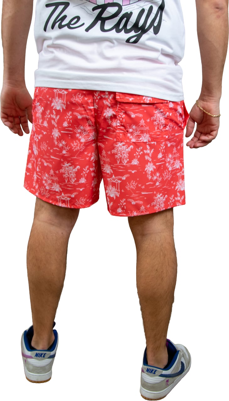 Lyle & Scott Lyle & Scott Botanical Garden Print Swimshort Rood