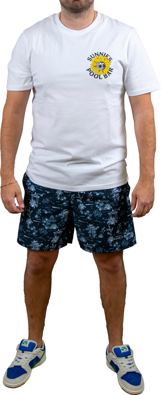Lyle & Scott Lyle & Scott Botanical Garden Print Swimshort Blauw