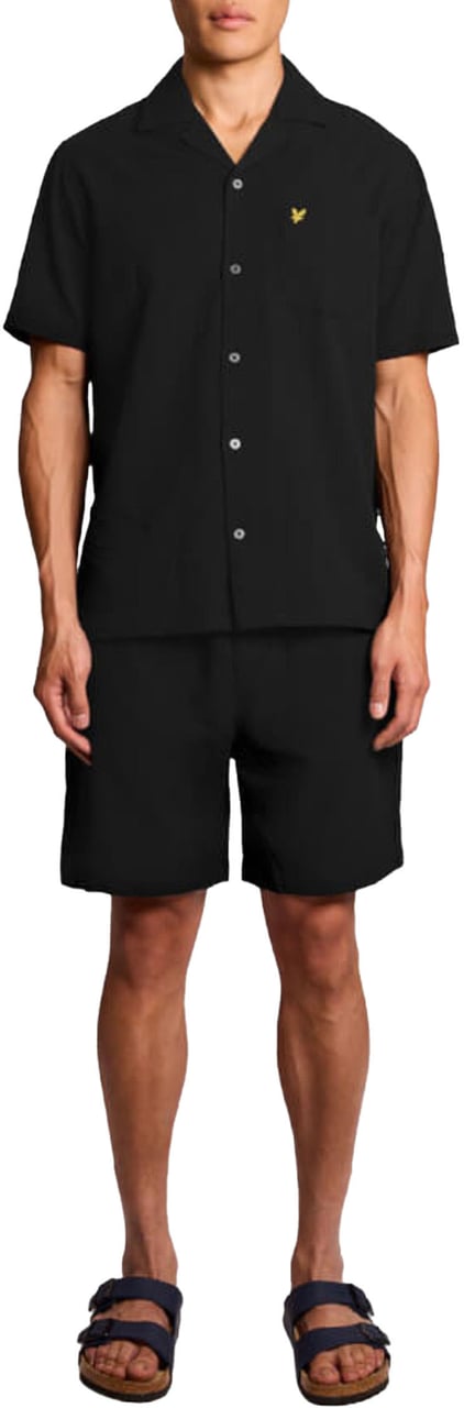 Lyle & Scott Lyle&scott Crinkle Resort Shorts Zwart Sh2405v Zwart