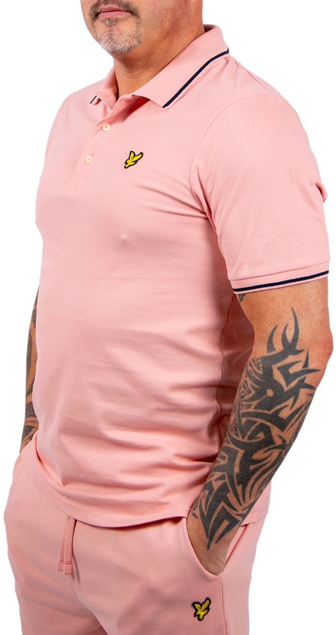 Lyle & Scott Tipped Polo Shirt Roze
