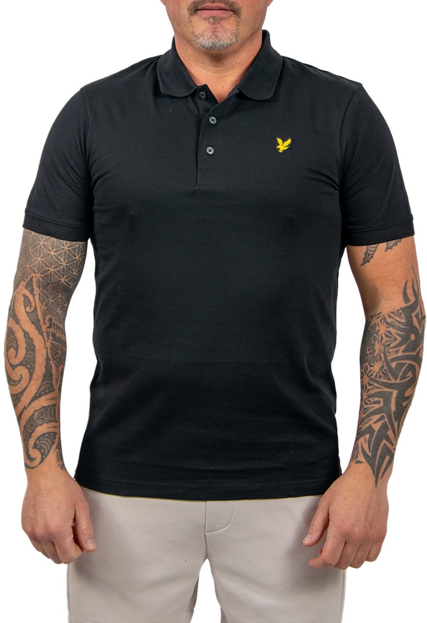 Lyle & Scott Jersey Polo Shirt Zwart