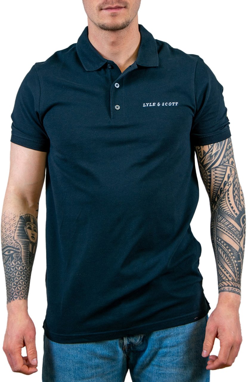Lyle & Scott Embroidered Polo Shirt Blauw