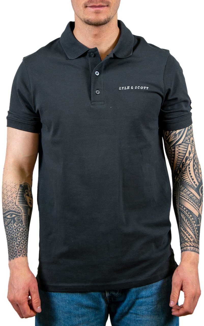 Lyle & Scott Embroidered Polo Shirt Grijs