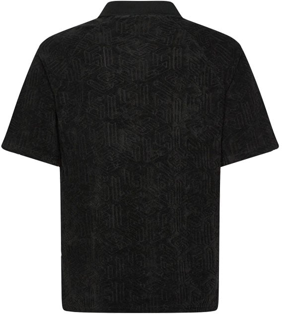 Lyle & Scott Lyle & Scott Emblem Towelling Polo Shirt Zwart